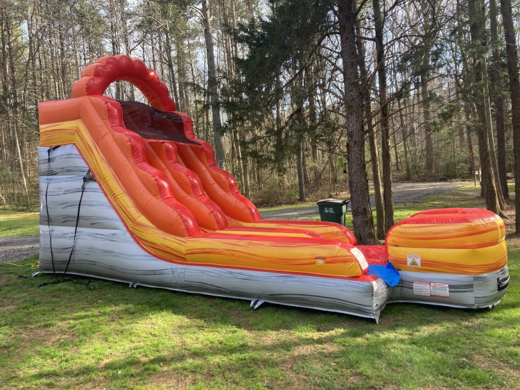 15' Fire Marble Water Slide